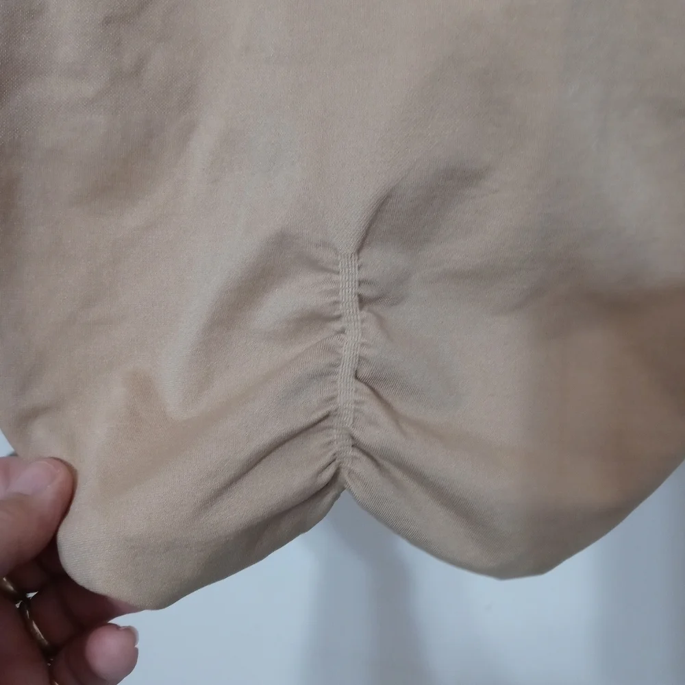 Kathy Ireland Intimates beige Body toning Power Shape Butt lift Shapewear lg